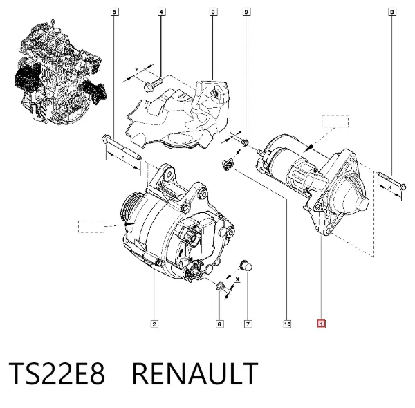 Rozrusznik TS22E8 Renault (RVI)