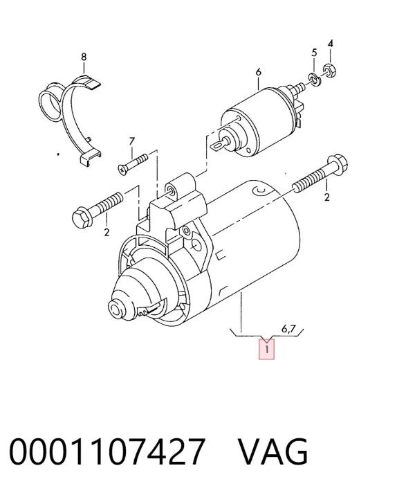 Rozrusznik 0001107427 VAG
