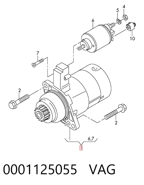 Rozrusznik 0001125055 VAG