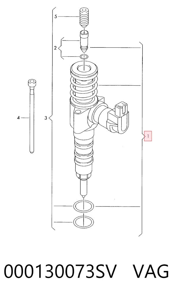 Wtryskiwacz paliwa 000130073SV VAG