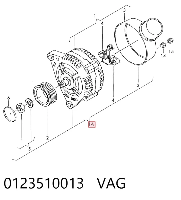 Alternator 0123510013 VAG
