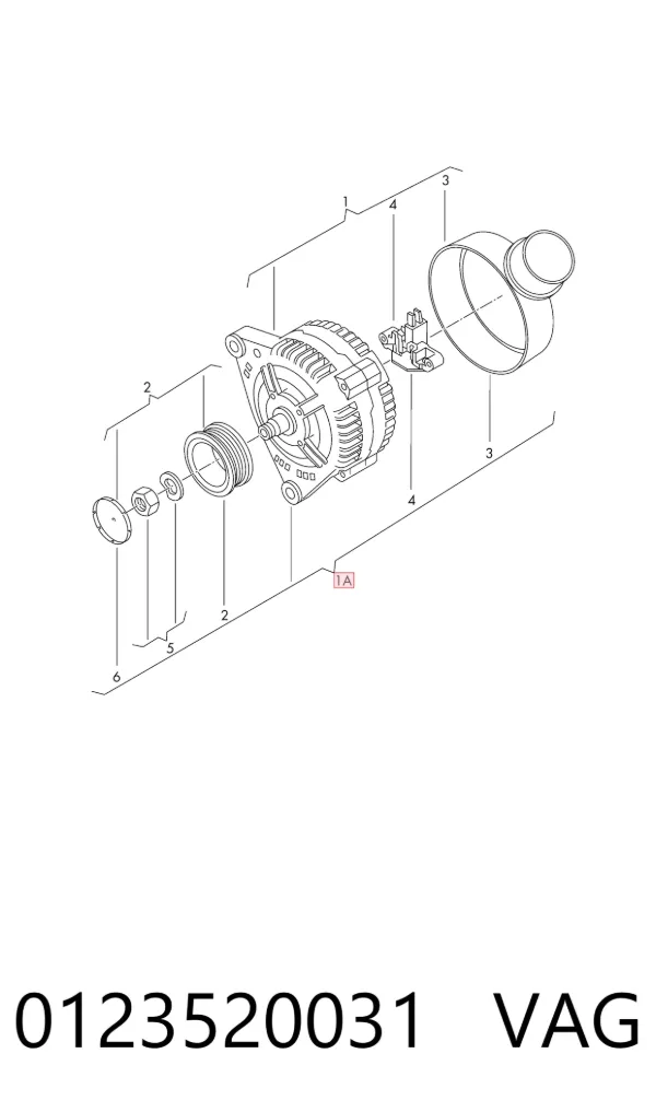 Alternator 0123520031 VAG