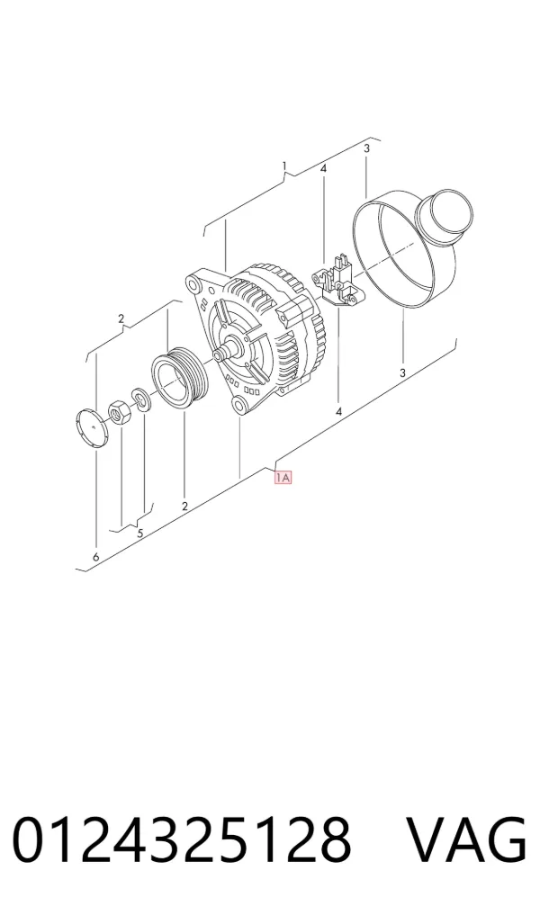 Alternator 0124325128 VAG