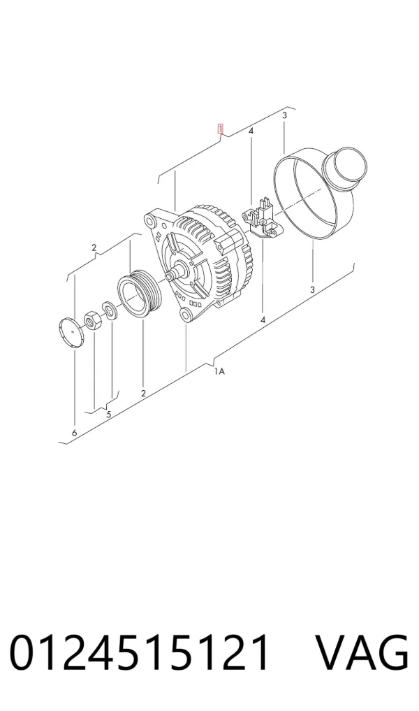Alternator 0124515121 VAG