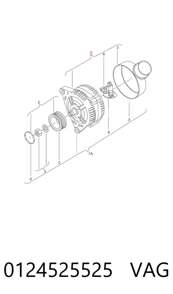 Alternator 0124525525 VAG
