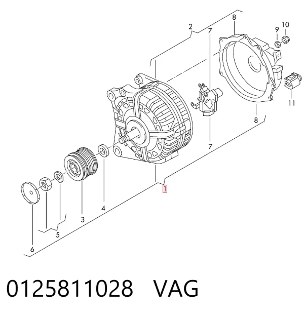 Alternator 0125811028 VAG