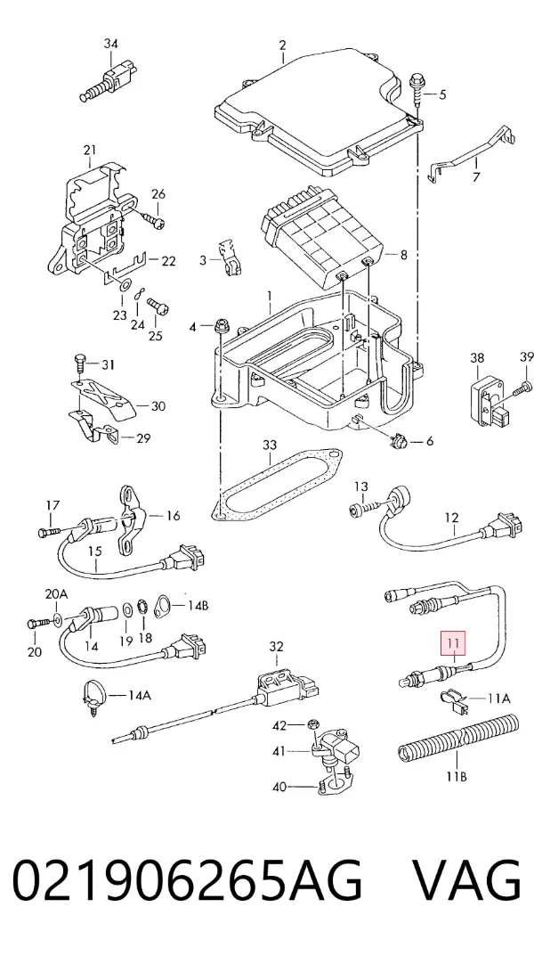 Sonda lambda, czujnik tlenu 021906265AG VAG