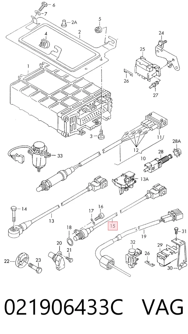 Czujnik położenia wału korbowego 021906433C VAG