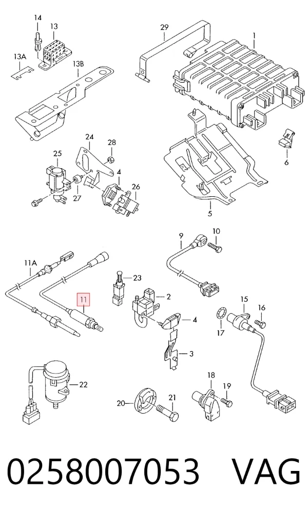 Sonda lambda, czujnik tlenu 0258007053 VAG