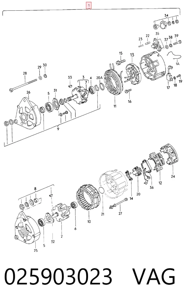 Alternator 025903023 VAG
