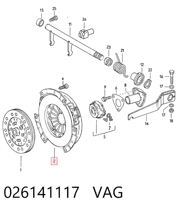 Docisk sprzęgła 026141117 VAG