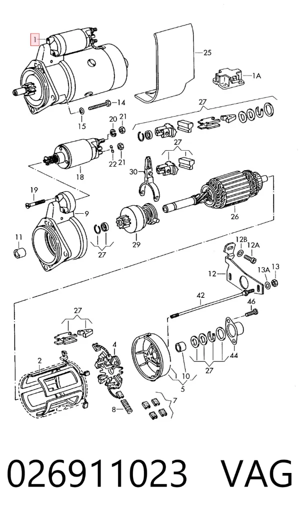 Rozrusznik 026911023 VAG
