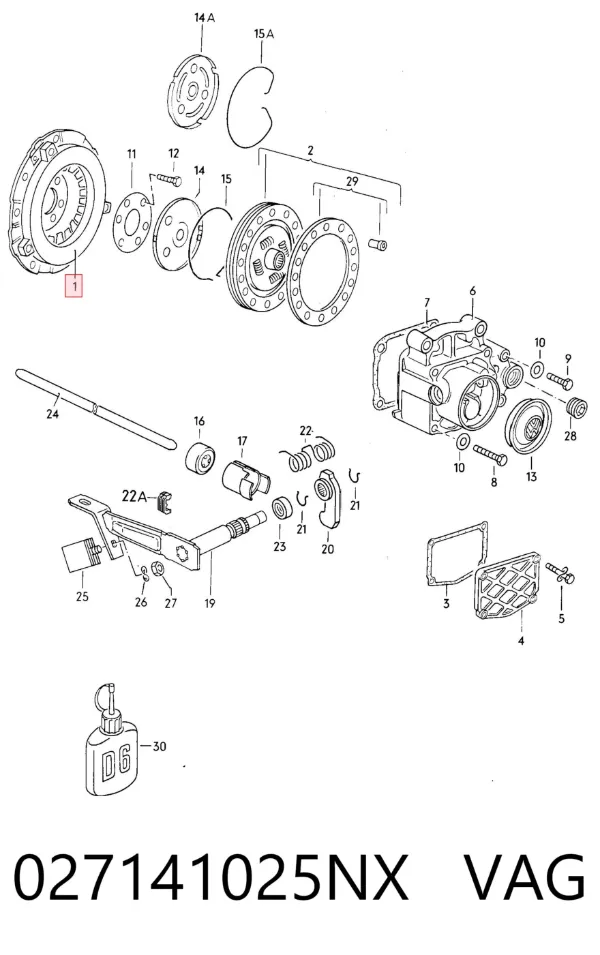 Docisk sprzęgła 027141025NX VAG