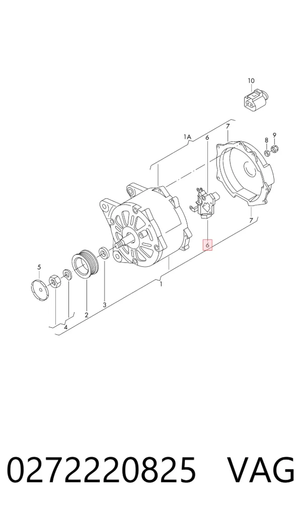 Regulator alternatora (przekaźnik ładowania) 0272220825 VAG