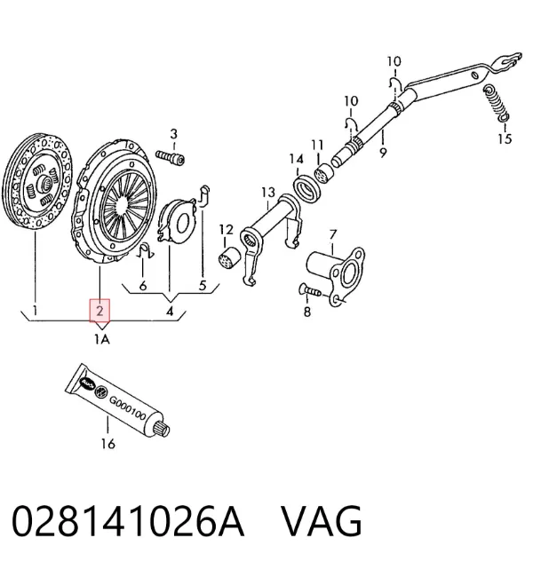 Docisk sprzęgła 028141026A VAG