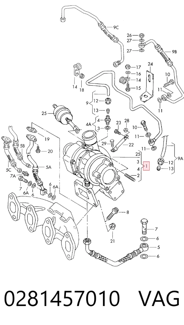 Turbina 0281457010 VAG