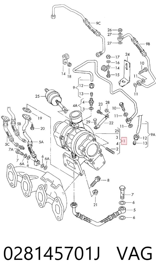 Turbina 028145701J VAG