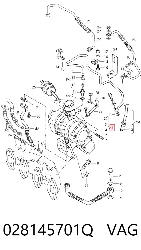 Turbina 028145701Q VAG