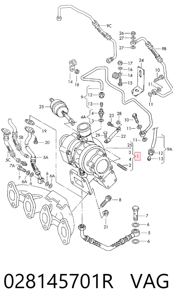 Turbina 028145701R VAG