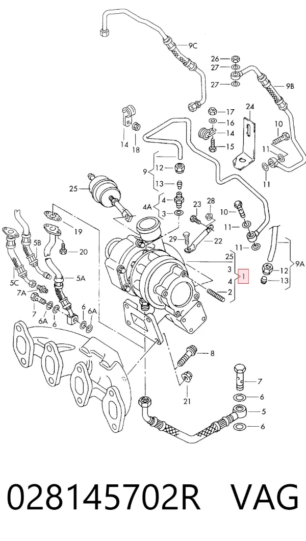 Turbina 028145702R VAG