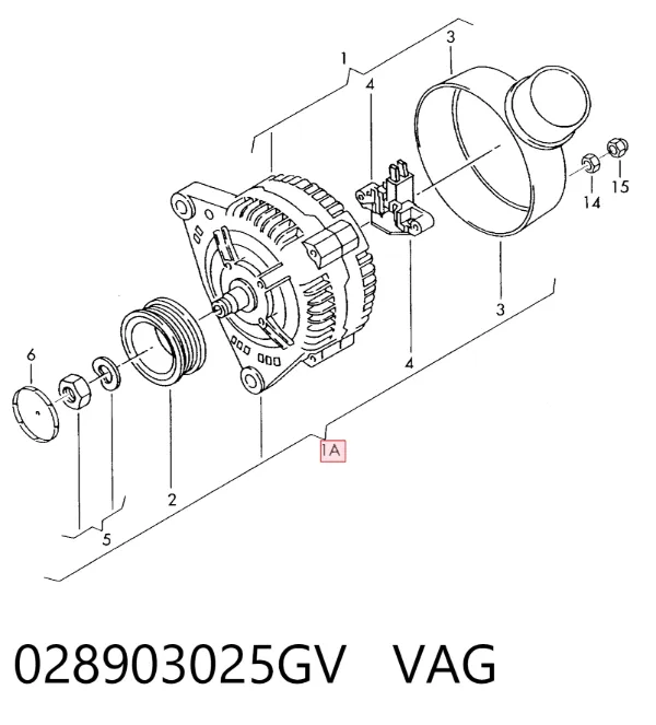 Alternator 028903025GV VAG