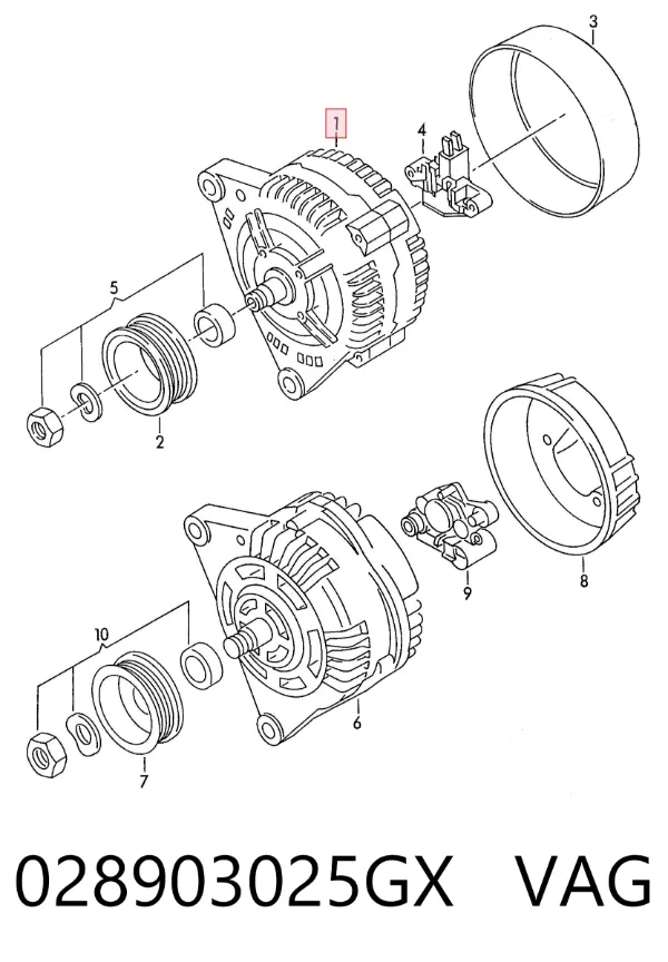 Alternator 028903025GX VAG