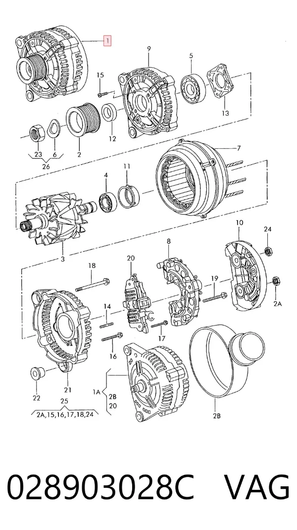 Alternator 028903028C VAG