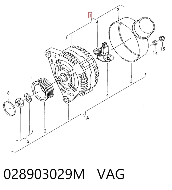 Alternator 028903029M VAG