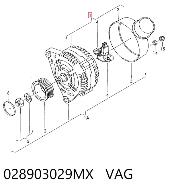 Alternator 028903029MX VAG