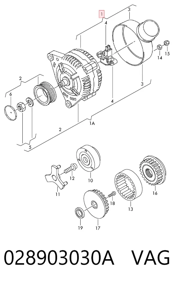 Alternator 028903030A VAG