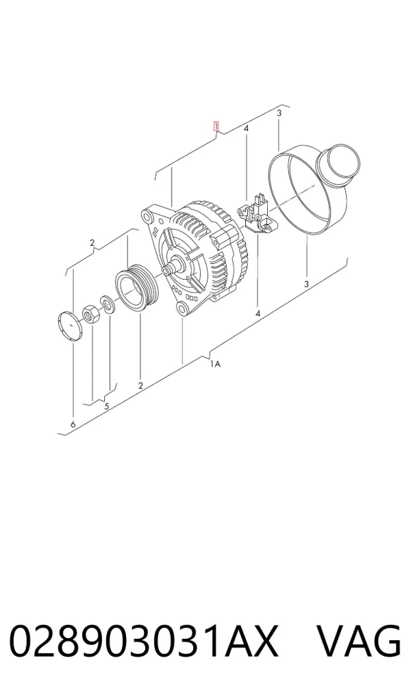 Alternator 028903031AX VAG