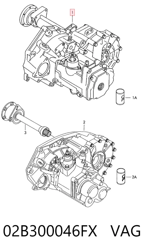 Mechaniczna skrzynia biegów w komplecie 02B300046FX VAG