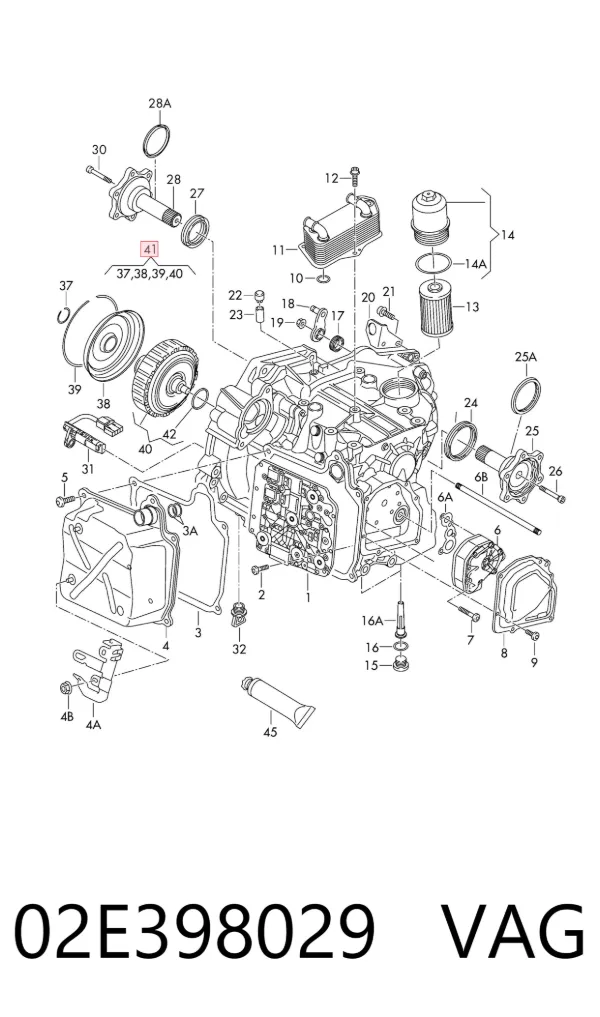 Transformator hydrauliczny automatycznej skrzyni biegów 02E398029 VAG