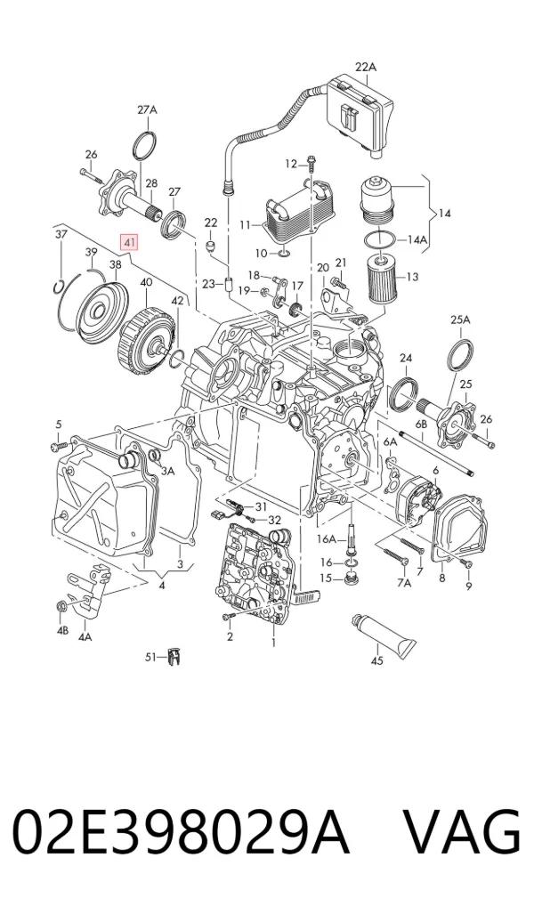 Transformator hydrauliczny automatycznej skrzyni biegów 02E398029A VAG