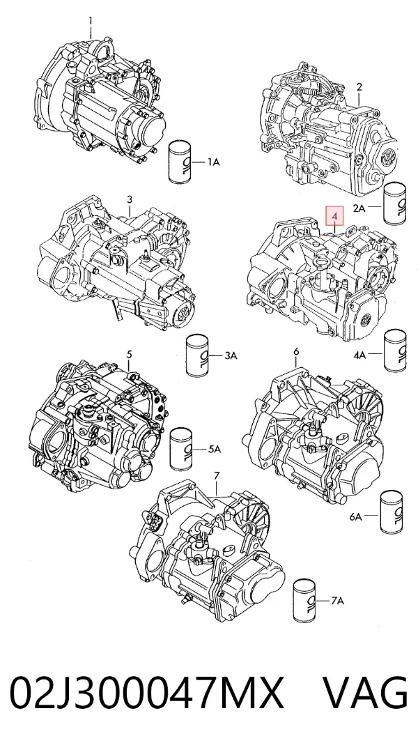 Mechaniczna skrzynia biegów w komplecie 02J300047MX VAG