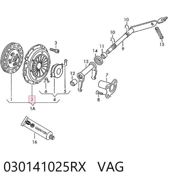 Docisk sprzęgła 030141025RX VAG