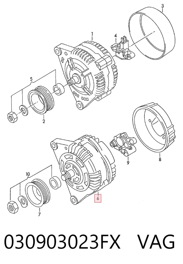 Alternator 030903023FX VAG