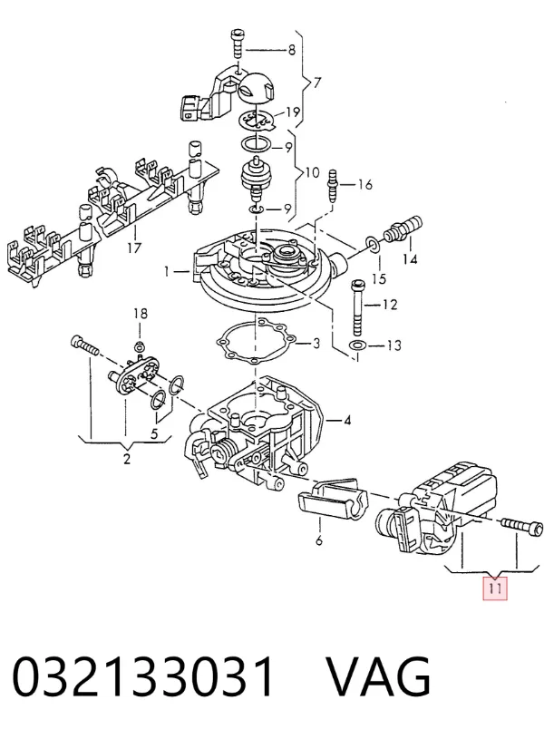 Regulator przepustnicy 032133031 VAG