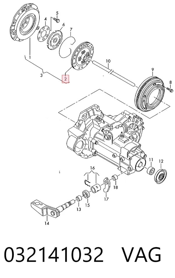 Tarcza sprzęgła 032141032 VAG
