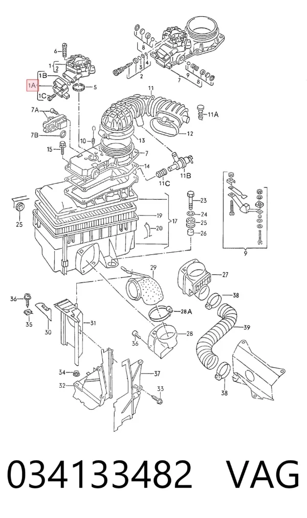 Regulator ciśnienia paliwa w listwie paliwowej 034133482 VAG