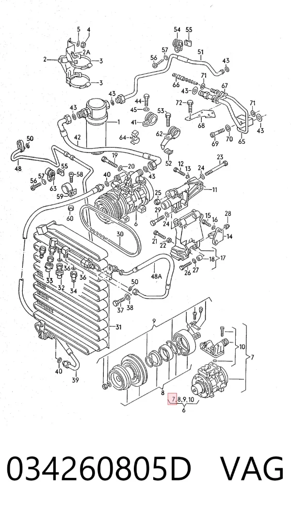 Sprężarka klimatyzacji Audi 80 B3