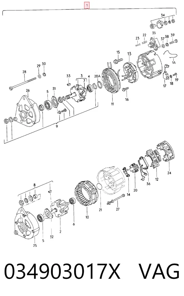 Alternator 034903017X VAG