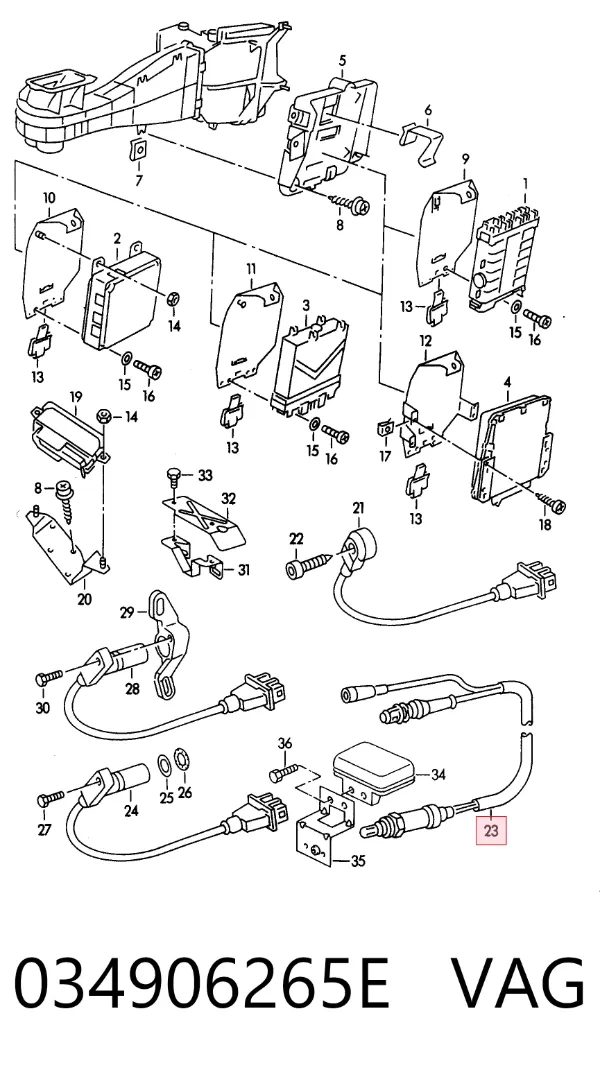 Sonda lambda, czujnik tlenu 034906265E VAG