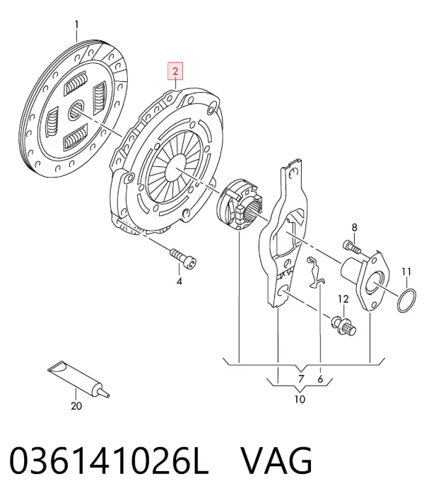Docisk sprzęgła 036141026L VAG