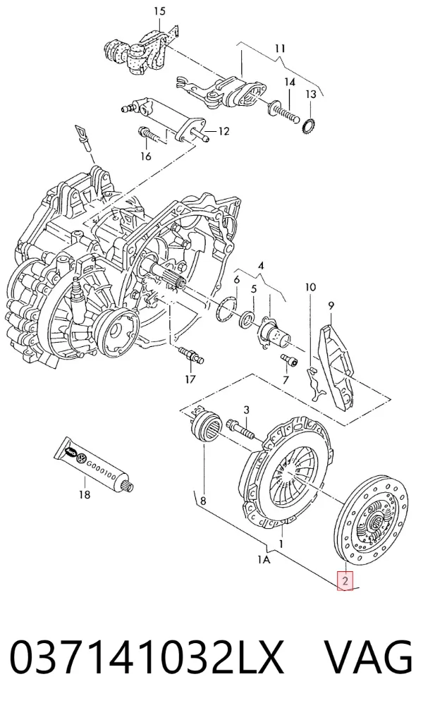 Tarcza sprzęgła 037141032LX VAG