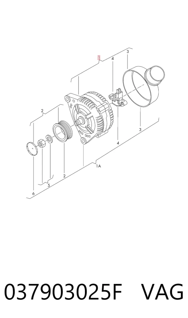 Alternator 037903025F VAG