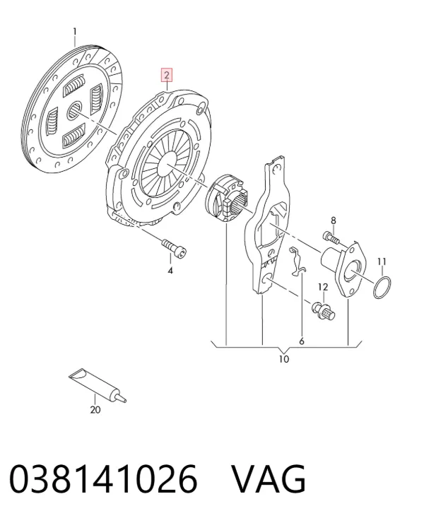 Docisk sprzęgła 038141026 VAG