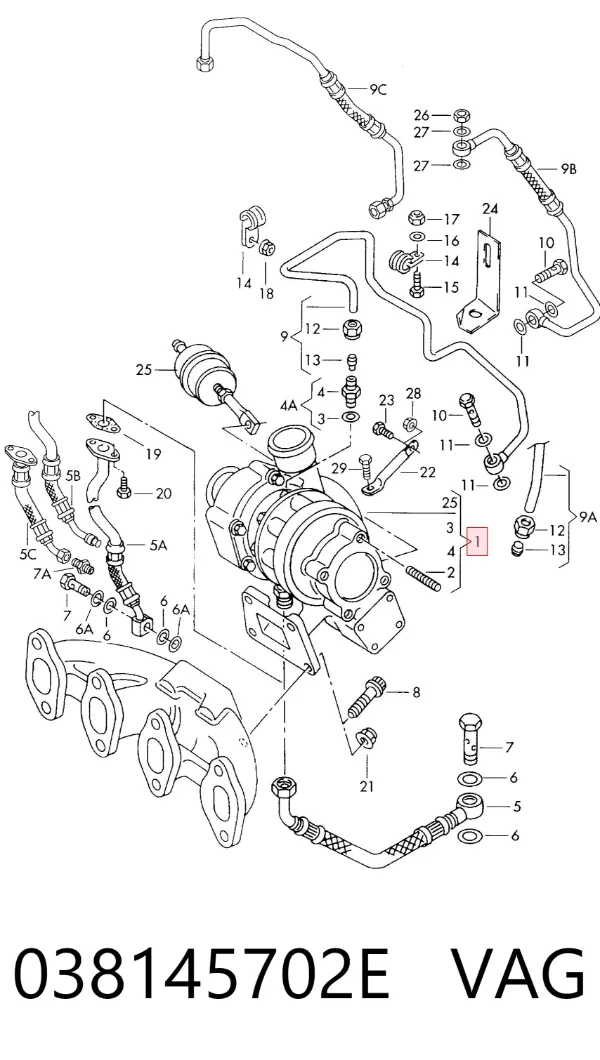 Turbina 038145702E VAG
