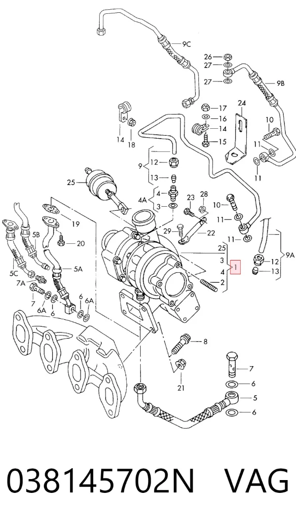 Turbina 038145702N VAG