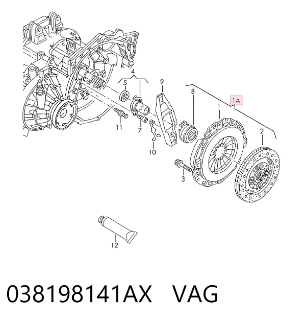 Zestaw sprzęgła (3 części) 038198141AX VAG